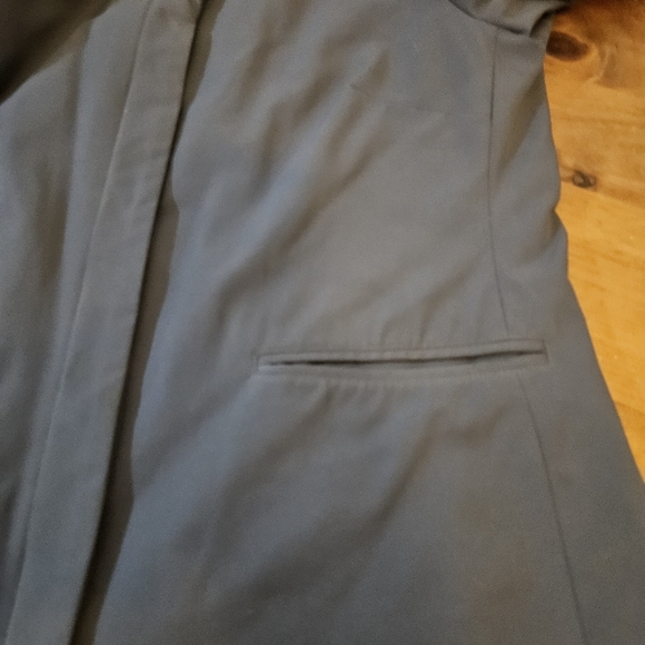 The Gap Vintage (2000) Womens Stretch Trench Coat Gray Large - Picture 7 of 10